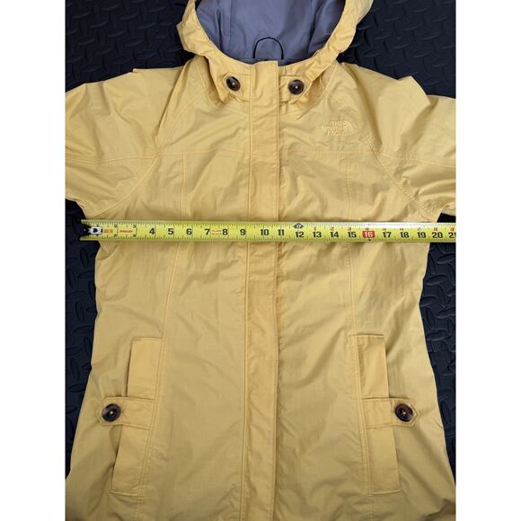 The North Face Yellow Hooded Rain Jacket Windbreaker Womens M Lightweight - Picture 8 of 10